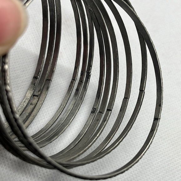 Womens Gold and Sliver Tone Stack Bangle Bracelets - Picture 15 of 16